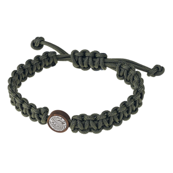 Ernstes Design, Herrenschmuck, Makramee Armband, Silk Wood, Edelstahl, A702